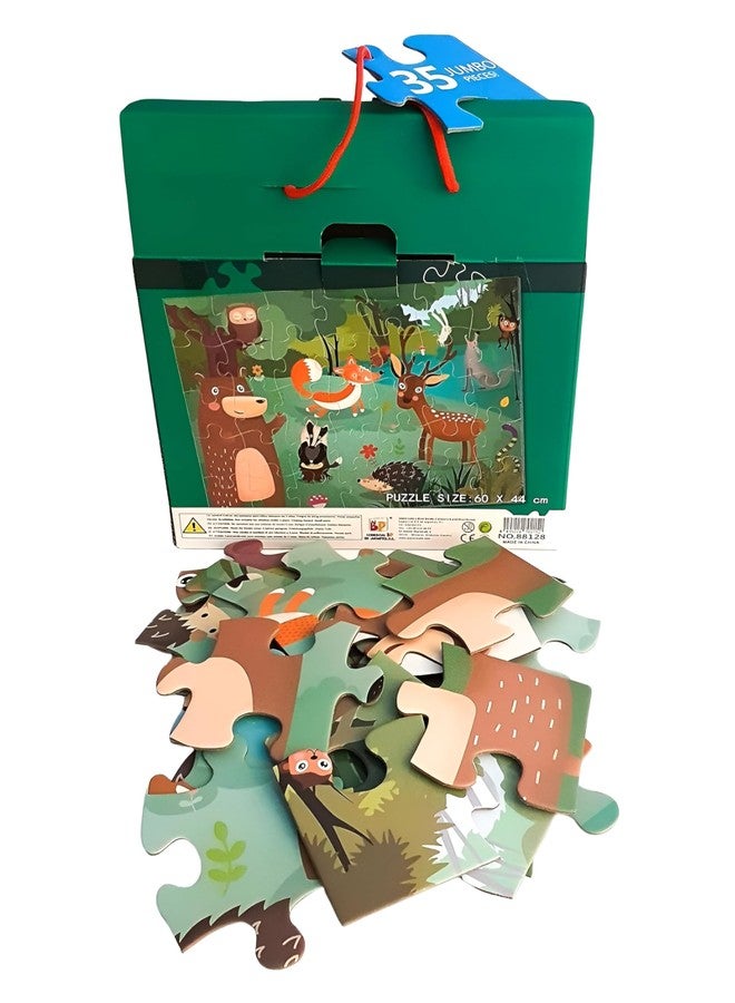 تيكلز لعبة أحجية الغابة العملاقة من تيكلز، 35 قطعة - لعبة تعليمية مبكرة ممتعة مع مشاهد نابضة بالحياة للحيوانات والطبيعة للأطفال من الأولاد والبنات (الأعمار: 3 سنوات فأكثر) - Image 5